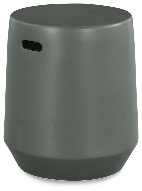 Add a pop of edgy elegance to an indoor or outdoor space with this masterfully minimalist ceramic stool. Its sleek design includes handholds on the sides for easier mobility. An inspired side table or plant perch, itâ€™s also outstanding all on its own.<b