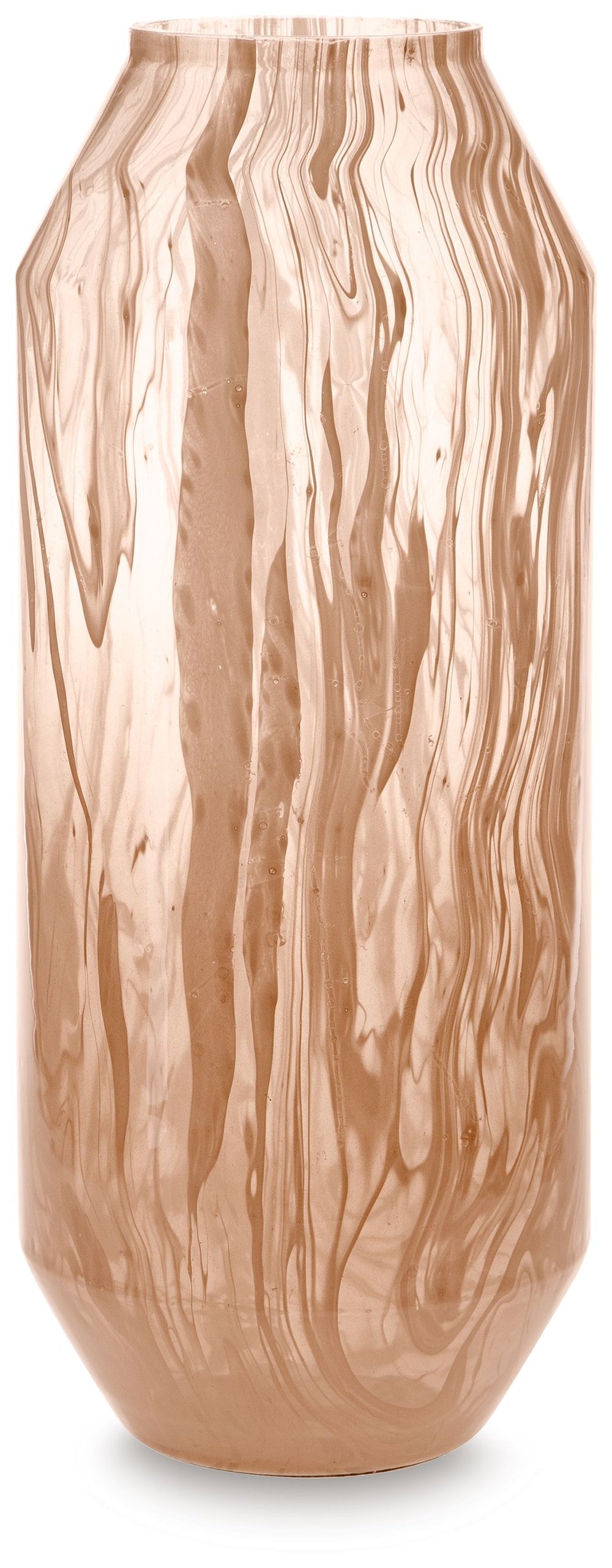 Form and function at its finest, this vase has a chic sensibility that elevates your decor. Its contemporary silhouette is topped in a blush pink finish and flowing swirls, complementing a myriad of palettes with understated elegance. If you-'re seeking f