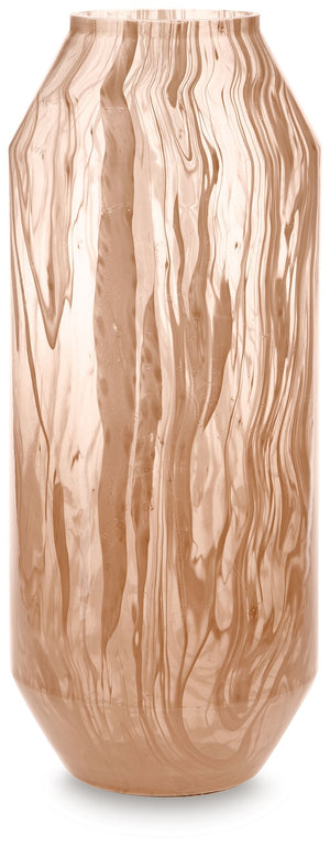 Form and function at its finest, this vase has a chic sensibility that elevates your decor. Its contemporary silhouette is topped in a blush pink finish and flowing swirls, complementing a myriad of palettes with understated elegance. If you-'re seeking f