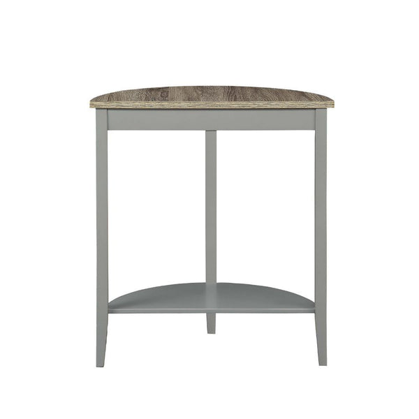  you can place it beside your entry doorway to add a welcoming sensation. Featuring a lower display shelf & wood grain pattern top this piece f