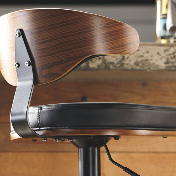 Bellatier - Brown / Black - Tall UPH Swivel Barstool