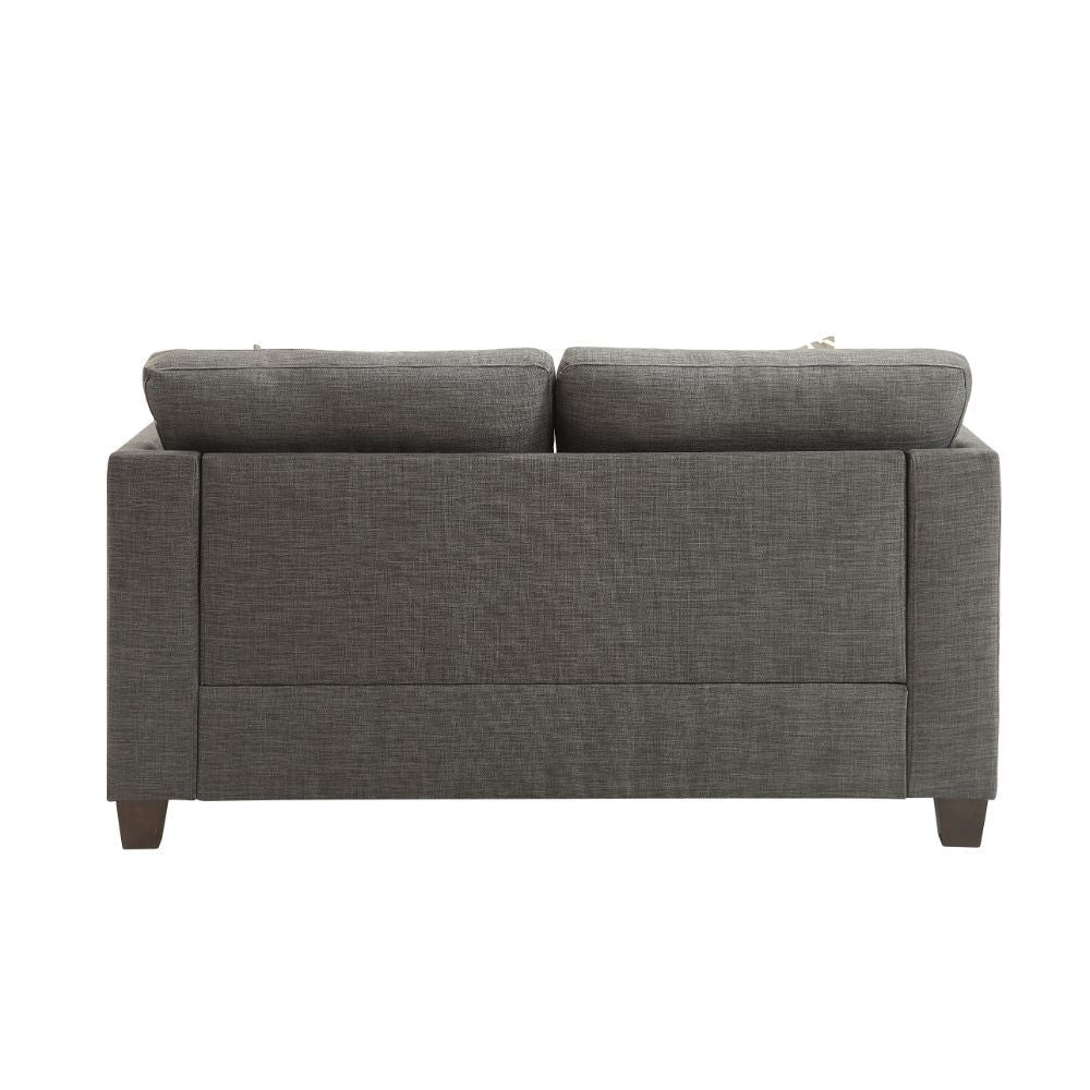 KD, w/4 Pillows Features: Buttonless Tufted (Back/Seat), Nailhead Trim (Armrest/Base) Loose Back & Seat Cushion (3+3) Backrest Style: Cushion Seat Construction: Pocket Coil, Inside Frame: Wood, Ply, Foam