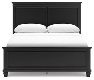 Lanolee - Black - Queen Panel Bed