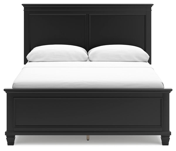 Lanolee - Black - Queen Panel Bed