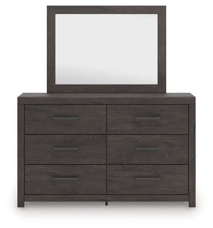 Prendonea - Charcoal - Dresser and Mirror