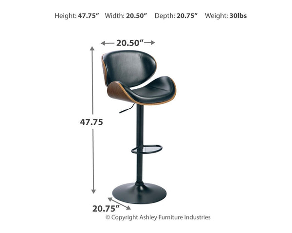 Bellatier - Brown - Tall UPH Swivel Barstool