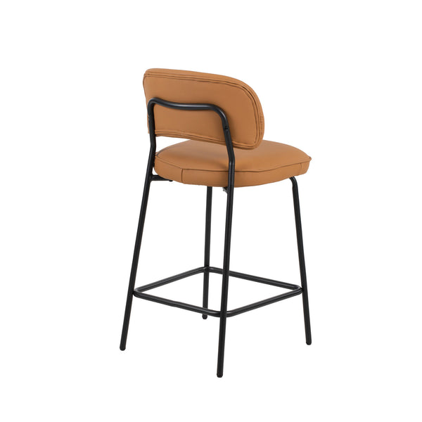 Blythe - Vegan Leather Counter Chair (Set of 2) - Orange