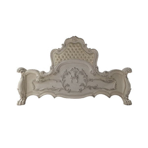  Dresden is donned in an amiable antique white finish with hand-applied burnish over the many layers of stains and finishes that are manually rubbed on