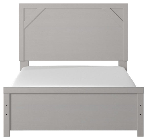  clean and casually modern. This full panel bedâ€™s wispy dove gray finish sets the tone for your calming sanctuary. Framed elements and cross-brace accents add dimension and authenticity to the bedâ€™s simply stunning profile. <h4><b>Cottonburg - Li