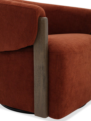 Finley - Swivel Accent Chair - Island Rust