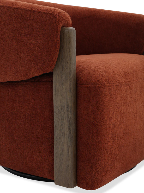 Finley - Swivel Accent Chair - Island Rust