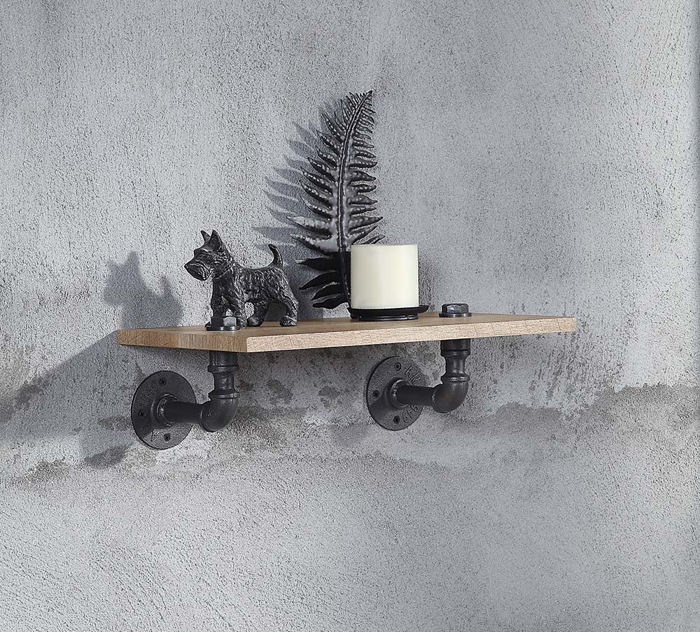 Add a touch of farmhouse industrial with the Brantley pipe wall shelf. Ideal for any room in the home. Great for exhibiting wall decor and as a stylish storage display. Providing spacious storage and decor to keep your home or office clean while adding an