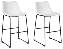With its distinctive contoured bucket seat and tubular metal base, this bar stool serves up a fresh twist on mid-century inspired style. Faux leather upholstery has a charmingly vintage tone. What a timeless look for eat-in kitchens and casually cool dini