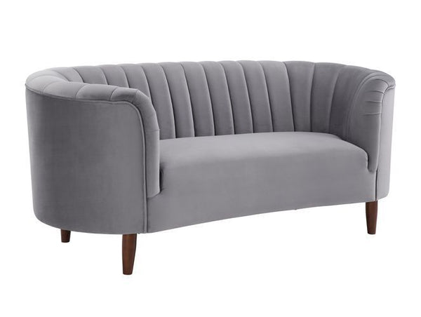 Millephri - Loveseat - Gray Velvet