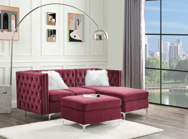 Jaszira - Arms - Burgundy Velvet