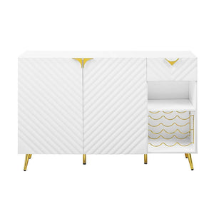 Gaines - Server - White High Gloss Finish