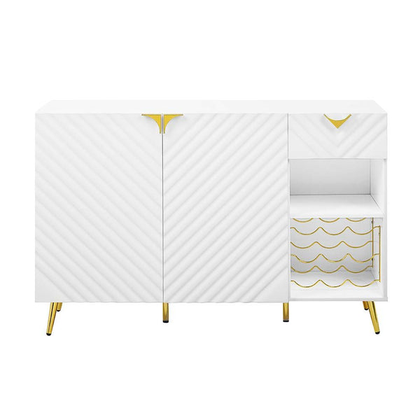 Gaines - Server - White High Gloss Finish