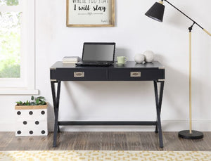 Amenia - Writing Desk - Black Finish