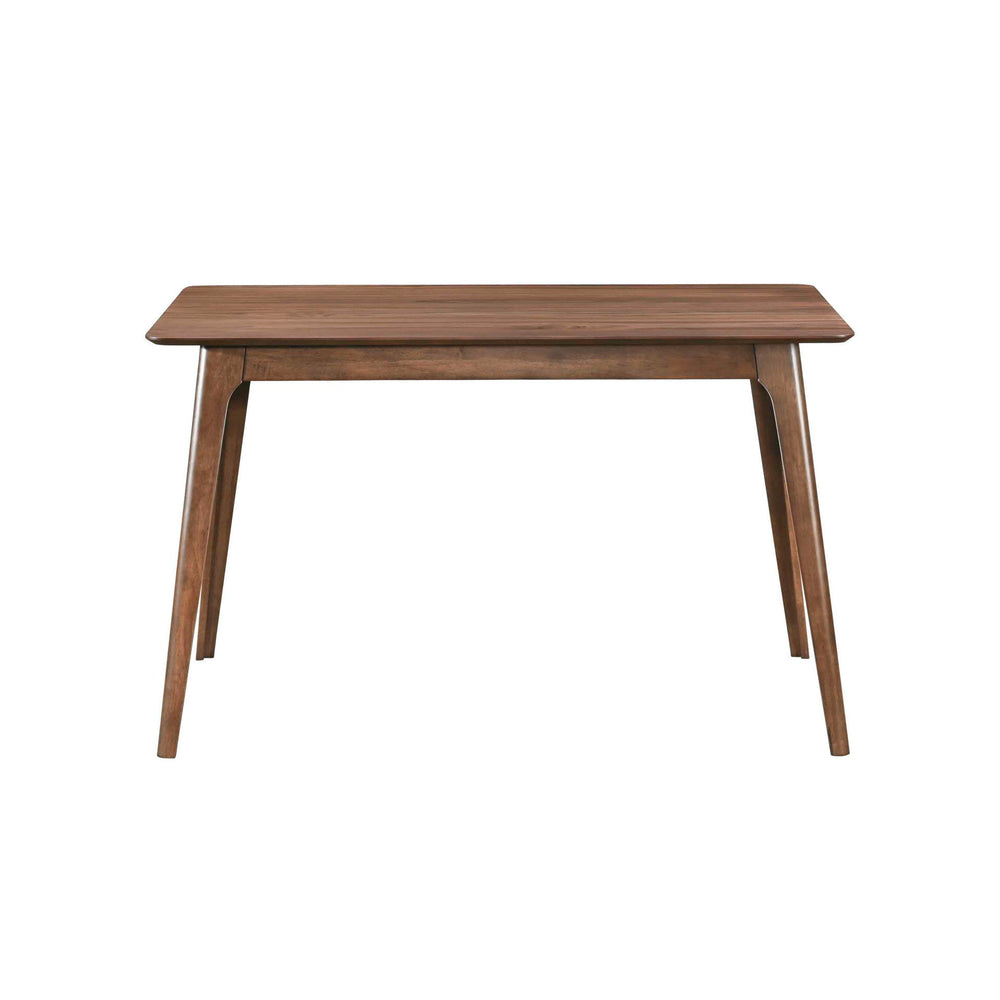 The Oscar Mid-Century Modern Wood Counter Height Dining Table combines style and functionality, making it a perfect addition to your dining area. Crafted from solid Rubberwood and Walnut veneers, this counter height table is designed for durability and lo