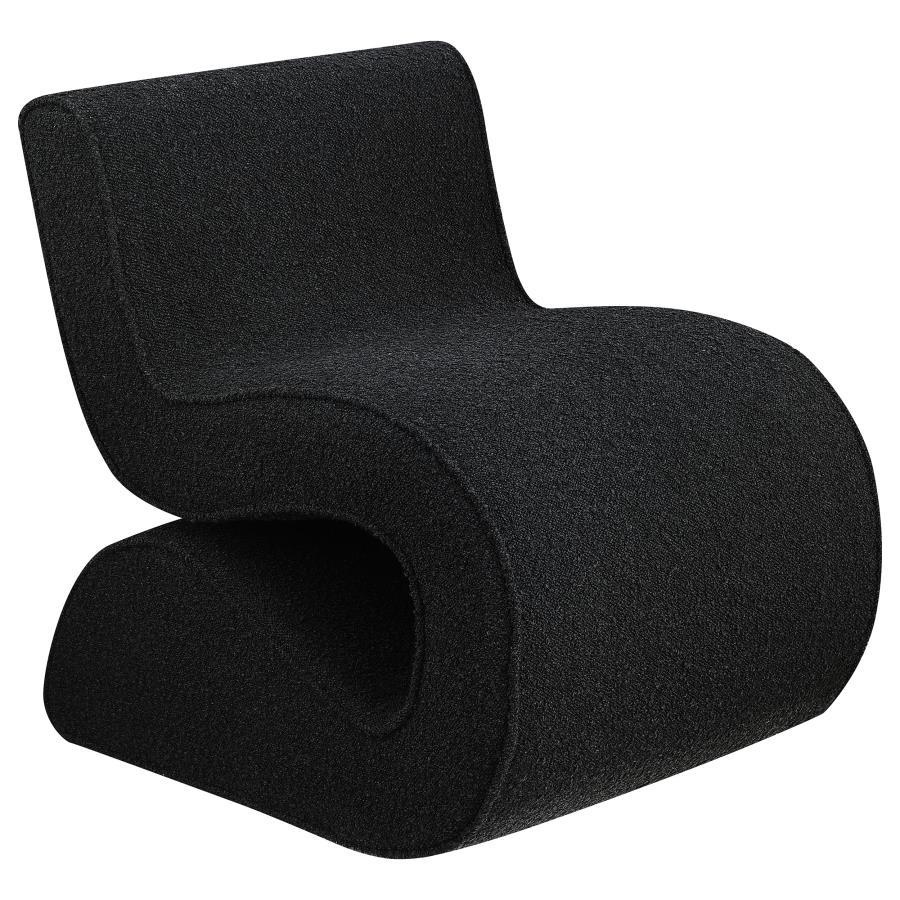 Step into the vanguard of home dÃ©cor with this modern accent chair, its bouclÃ© fabric not just on-trend but a textural revelation. The chair-'s unique shape is a conversation starter, sculpted to cradle and command attention in any setting. It-'s an emb