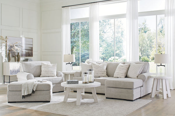 Introducing a seamless fusion of intelligent design and unparalleled comfort. Featuring reversible seat cushions enveloped in a sumptuous textured fabric, this seating package offers generous space for you to stretch out and indulge in pure bliss. <h4><b>