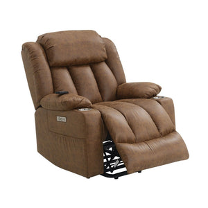 Omarion - Power Recliner With Lift & Heating & Massage - Brown