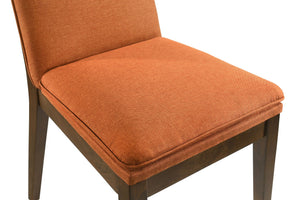 Maggie - Dining Chair With Cushion (Set of 2) - Terracotta / Walnut