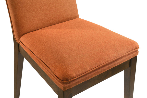 Maggie - Dining Chair With Cushion (Set of 2) - Terracotta / Walnut