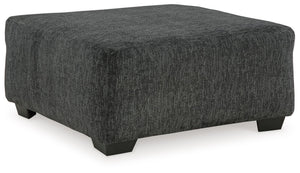 Bring fashionable function to the forefront with this oversized accent ottoman. The transitional design sports a clean-lined silhouette. Dress it up or down. In a richly versatile neutral, this footrest appeals to a variety of style personalities.<br><br>