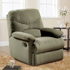 The lovely Arcadia recliner offers comfort, style and value for any home. A smooth microfiber seat cushion provides relaxation from seat to toe with an easy to reach external handle for operating the reclining mechanism.<br/><br/><b>Product Features</b><u