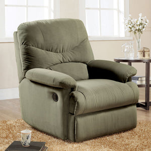 The lovely Arcadia recliner offers comfort, style and value for any home. A smooth microfiber seat cushion provides relaxation from seat to toe with an easy to reach external handle for operating the reclining mechanism.<br/><br/><b>Product Features</b><u