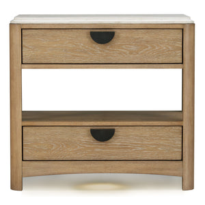 Escape - Bedroom King Poster Bed With 2 Nightstands And Dresser With Mirror - Glazed Natural Oak