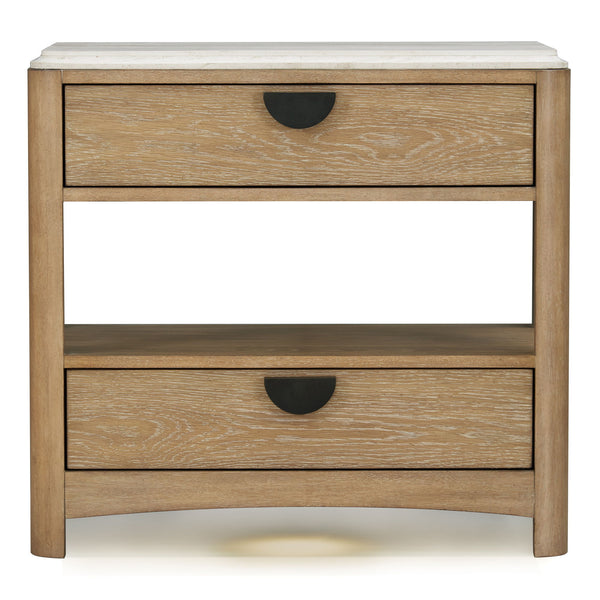 Escape - Bedroom King Poster Bed With 2 Nightstands And Dresser With Mirror - Glazed Natural Oak