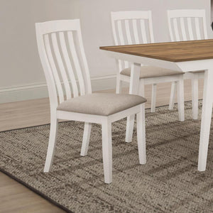  offering inviting warmth and excellent comfort for family and friends. Its slatted back has a gentle curvature