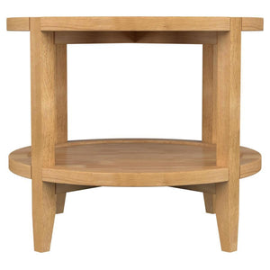 Camillo - Round Solid Wood Side End Table - Maple