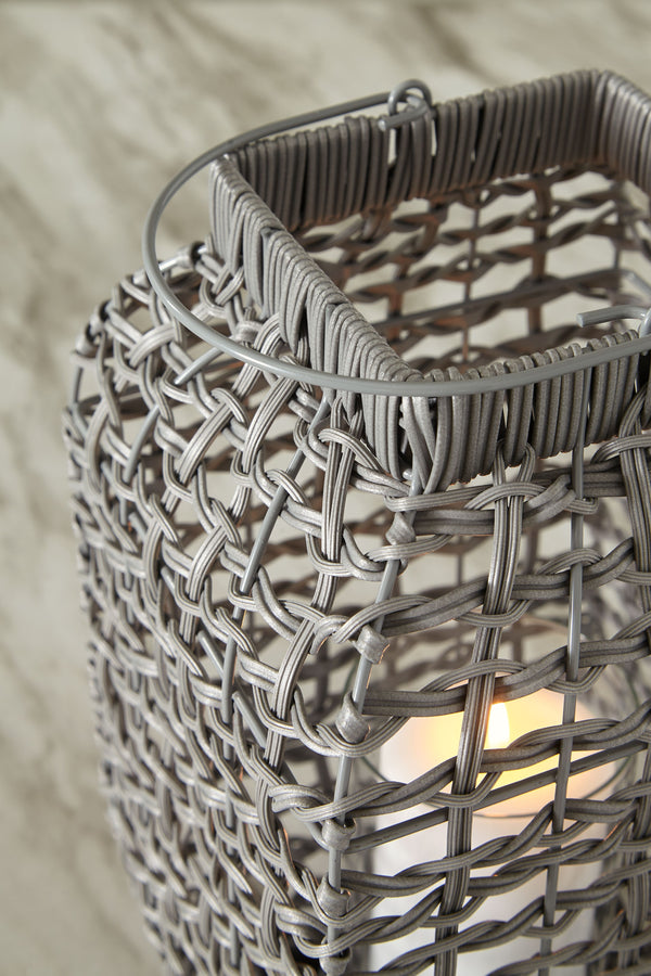 Evonne - Antique Gray - Lantern - Small