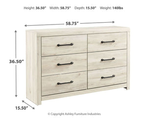 Cambeck - Whitewash - Six Drawer Dresser
