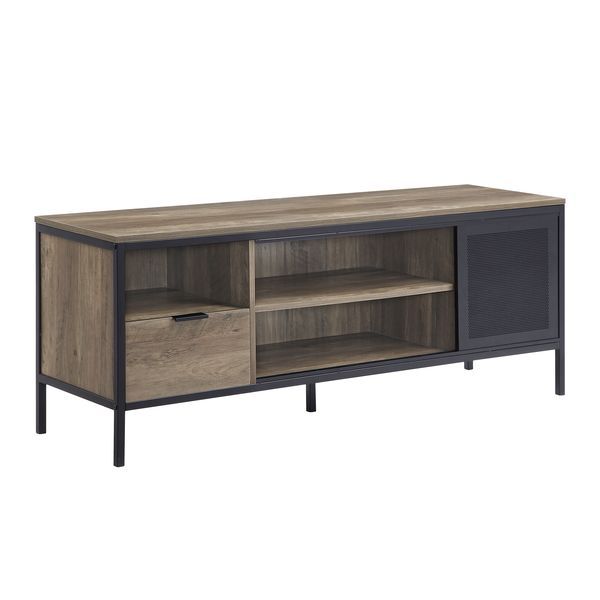 KD Metal Tube(Leg): 40 x 20mm Maximum TV Screen Size Accommodated: 50-"<br/><br/><b>Product Features</b><ul><li>KD Rectangular TV Stand</li><li>Metal Frame</li><li>Storage: 2 Drawers & 3 Storage Compartments</li><li>Case: 1Pc/1Ctn</li><li>Style: Industria
