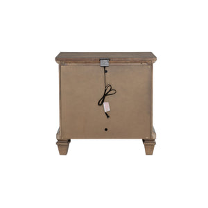 Mariana - Nightstand With USB - Vintage Mocha