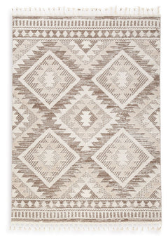 Todayâ€™s casual, carefree aesthetics are reflected in this rug. For those with an inclination for neutral hues and an easy-breezy vibe, the diamond design and tasseled edge offer a conventional take on modern boho. This rug harmonizes well with natural g
