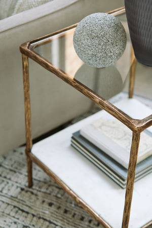 Ryandale - Antique Brass Finish - Accent Table
