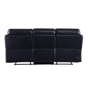 Aashi - Sofa - Navy Leather-Gel Match
