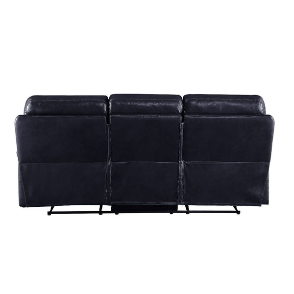 Aashi - Sofa - Navy Leather-Gel Match