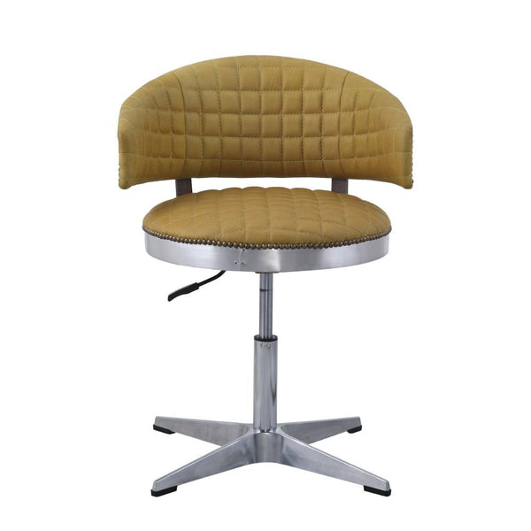 The Brancaster adjustable chair with swivel offers a dazzling, high-altitude seat that-'s sure to liven up any style of room design you have in mind. This stool is built with a metal frame that features a 4-star base with casters in a polished chrome fini
