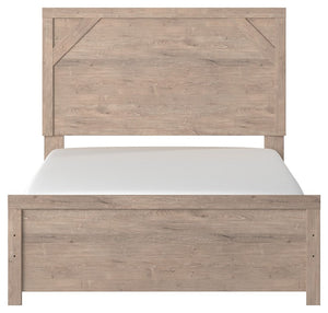 Senniberg - Light Brown / White - Full Panel Bed