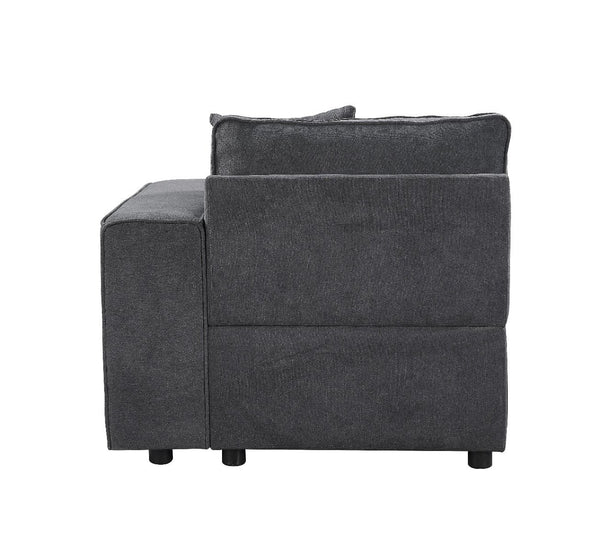 Silvester - Accent Chair - Gray Fabric - Wood - 29"