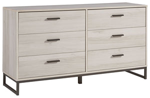 Light and bright, this dresser is inspired by chic design. A light natural finish over replicated oak grain offers an authentic touch to this so-cool piece. It beautifully blends the hues of natural living with the edginess of your modern lifestyle.<br><b