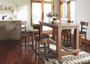Pinnadel - Light Brown - UPH Swivel Barstool