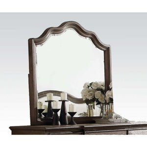 Mirror: Beveled (1-") ASTM F2057 - 17 & ASTM F3096 - 14 Compliant (YES)<br/><br/><b>Product Features</b><ul><li>Mirror with Beveled Edge</li><li>Case: 1Pc/1Ctn</li><li>Finish: Weathered Oak</li><li>Style: Transitional</li><li>Materials: Wood, Mirror, Vene