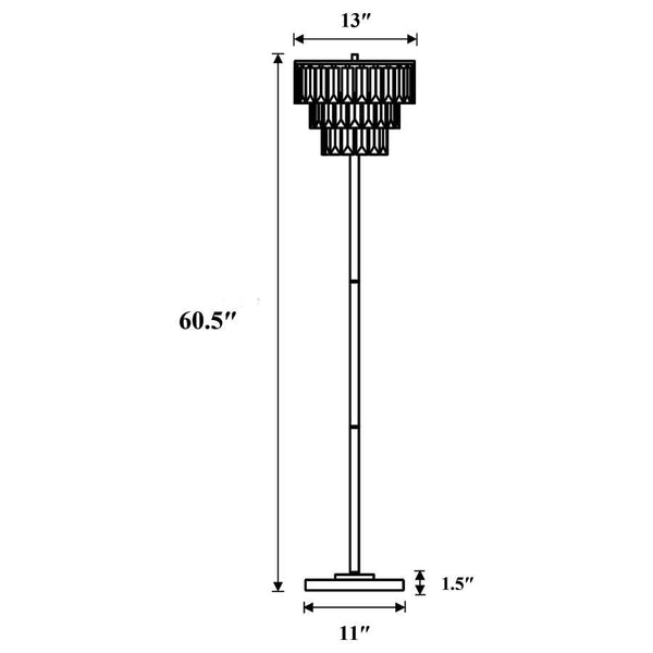  a radiant piece of ambient lighting that exudes opulence. Its hanging crystals cascade gracefully